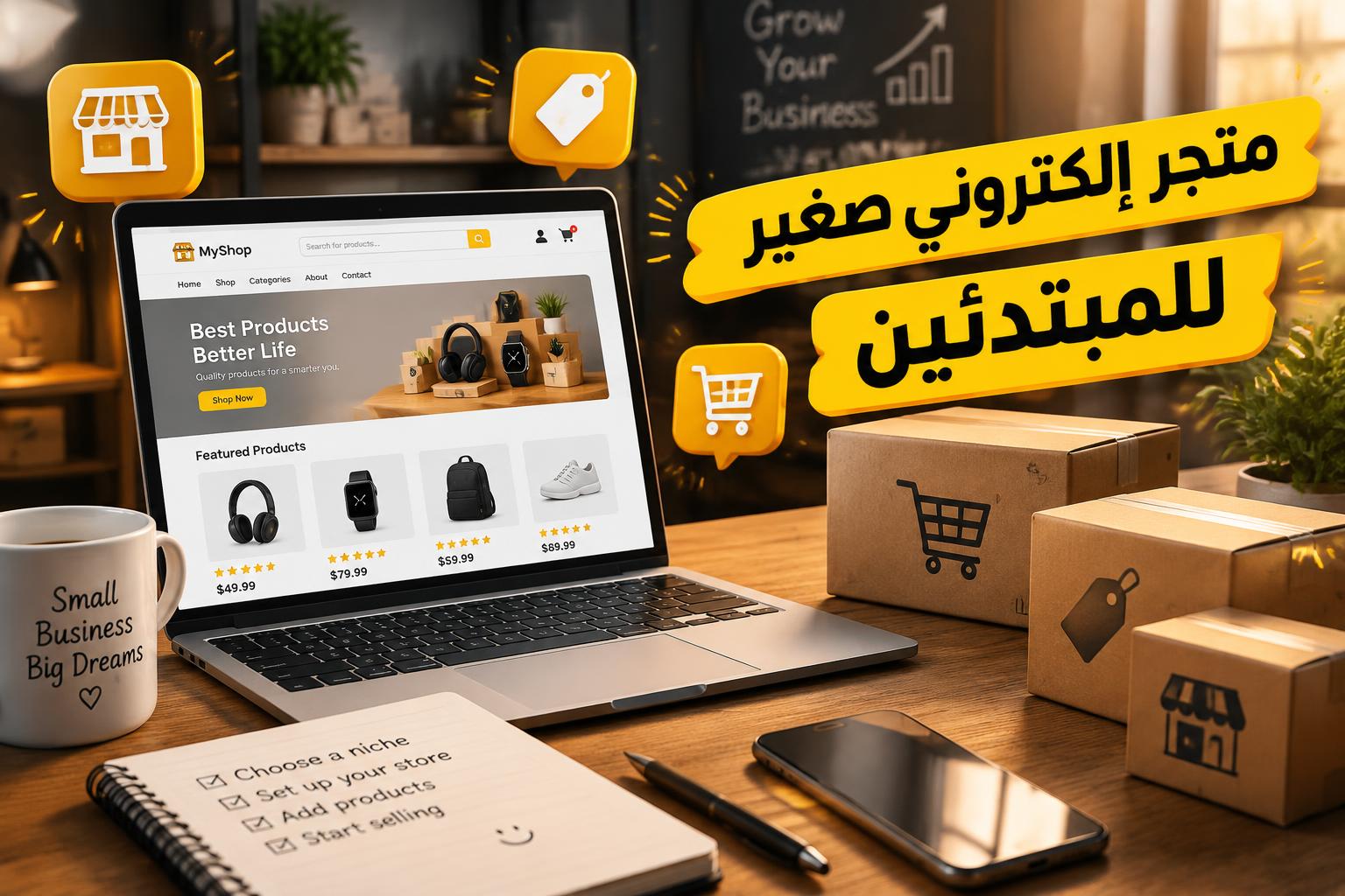 كيف تبدأ متجراً إلكترونياً صغيراً: دليل عملي للمبتدئين