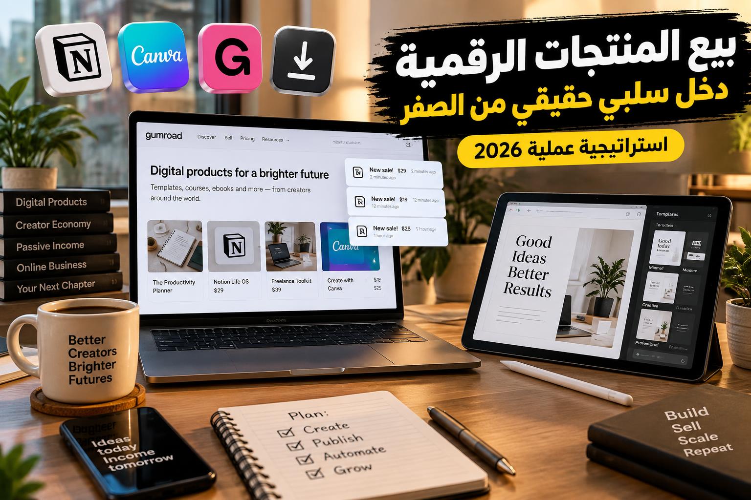 بيع المنتجات الرقمية: استراتيجية بناء مصدر دخل سلبي حقيقي من الصفر